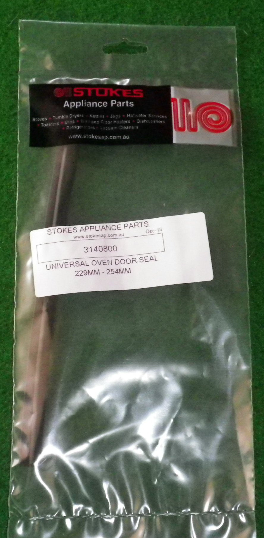 Affordable Single-Side Oven Door Seal, 9 - 10 Inches (229mm - 254mm), Part No. 3140800