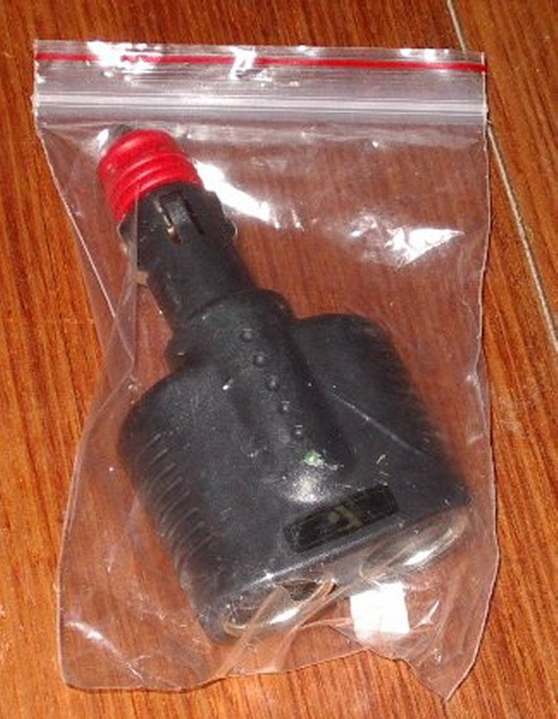 15Amp Protected Double Adaptor for Car Accessory Sockets - Part # DCP320