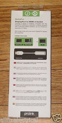 High - Quality Prolink DisplayPort to HDMI - A Audio - Visual Adaptor (0.15 Meters) - Part # MP297