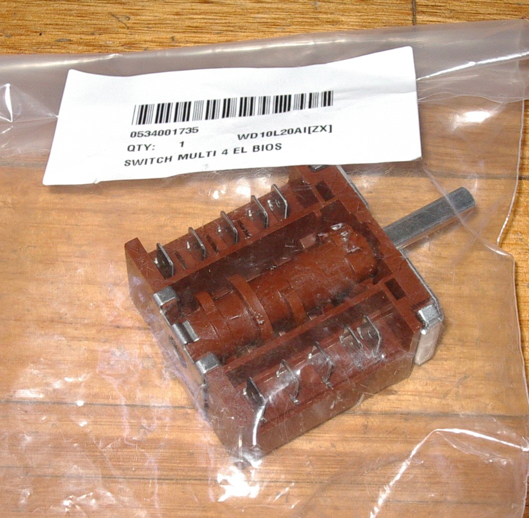 Westinghouse Oven Function Selector Switch - Genuine Part # 0534001735 for POP663 Models