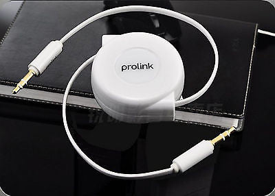 Prolink 0.8m Retractable 3.5mm Stereo Audio Lead - Part # MP146R