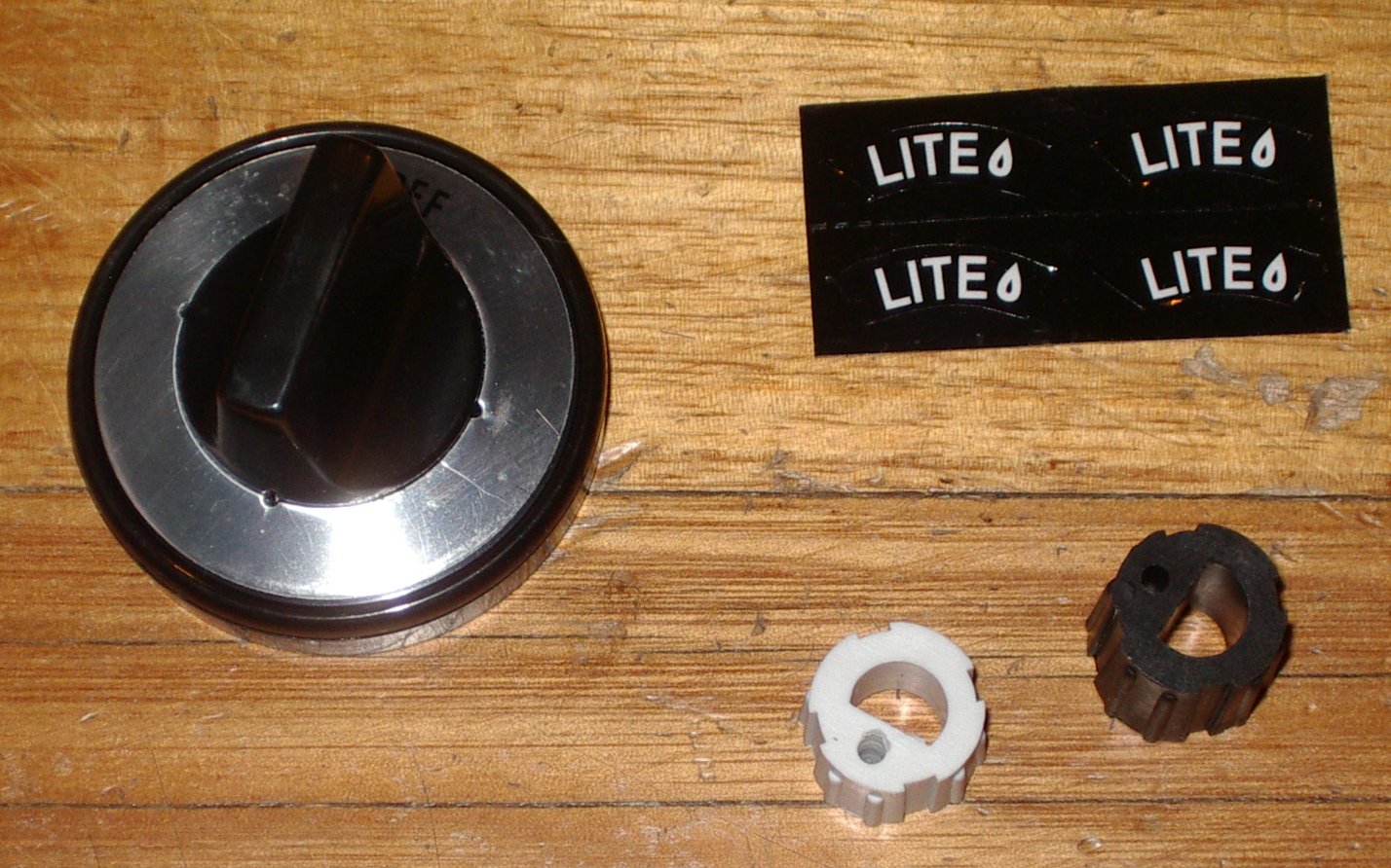 Universal Replacement Gas Stove Control Knob Kit - Pack of 5 Pieces, Part Number SE162C