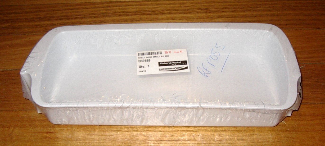 Fisher & Paykel E440T Right-Handed Short Refrigerator Door Shelf Replacement Part # FP882689P for Select Models
