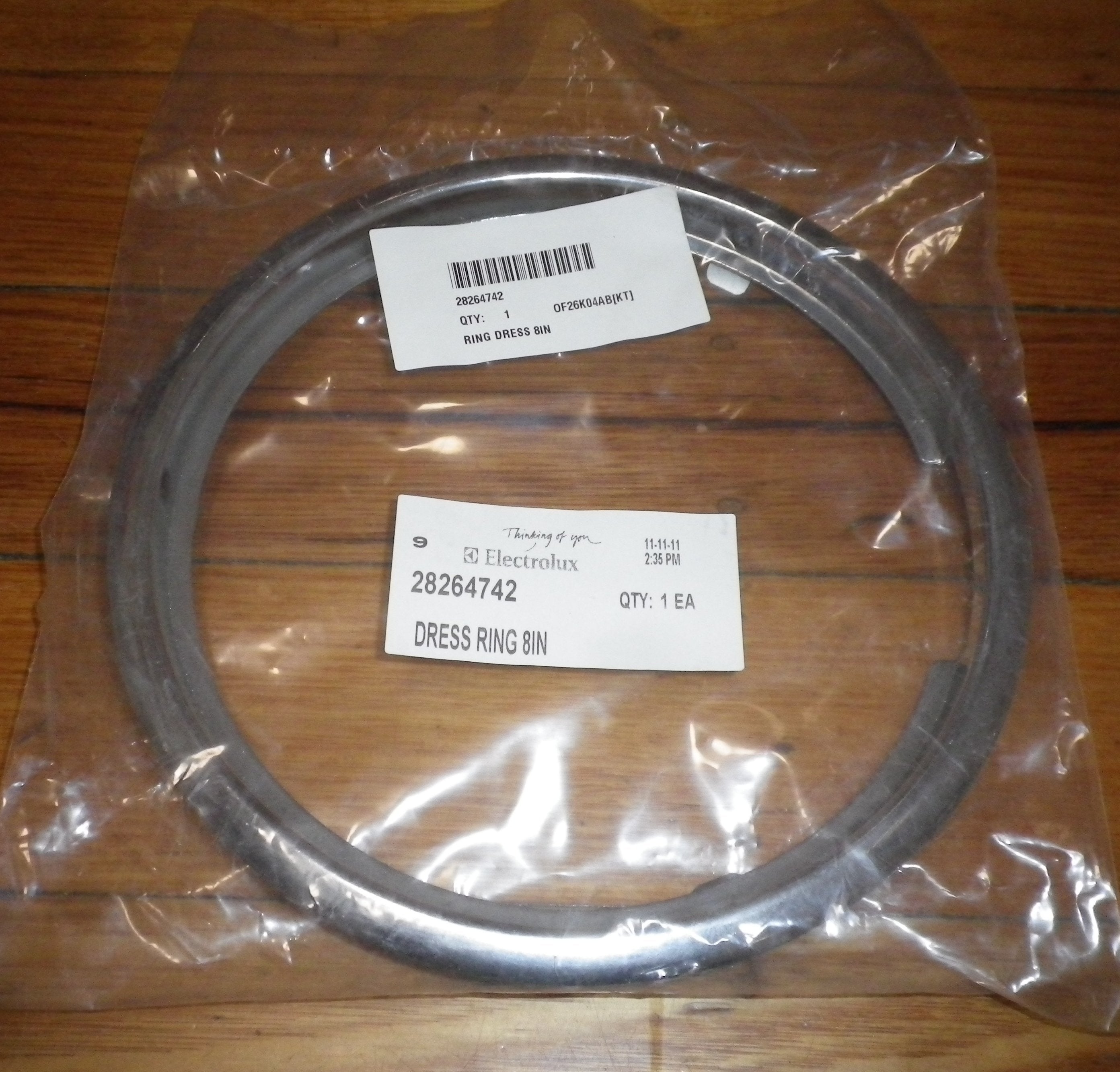 Chrome Trim Ring for Westinghouse Europa & Simpson Evolution 8 Stove - Part #28264742