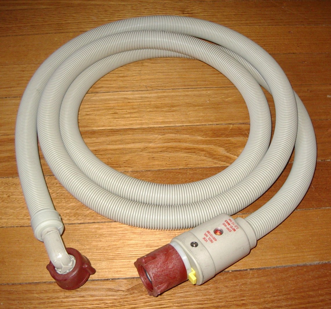 Whirlpool 2.5 - metre Universal Flood - Resistant Dual - Ended Safety Inlet Hose for Washing Machines and Dishwashers, Part # 481953028926