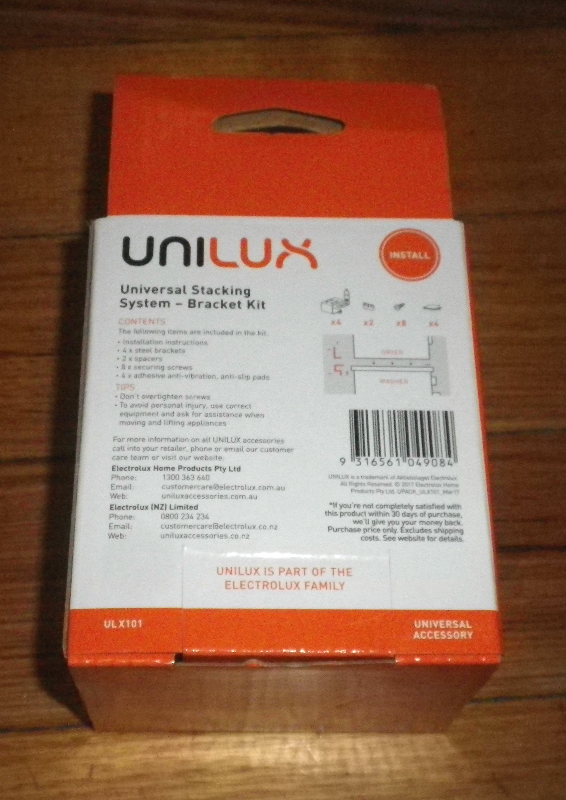 Universal Stacking Kit for Late - Model Electrolux, Simpson Dryers - Part # ULX101