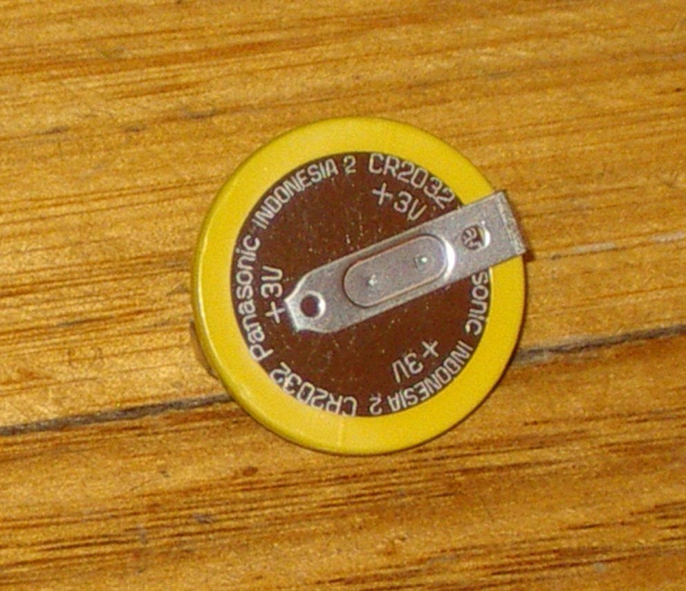 CR2032-1HFE 3-Volt Lithium Memory Battery Featuring Horizontal Solder Tags for Key Fobs