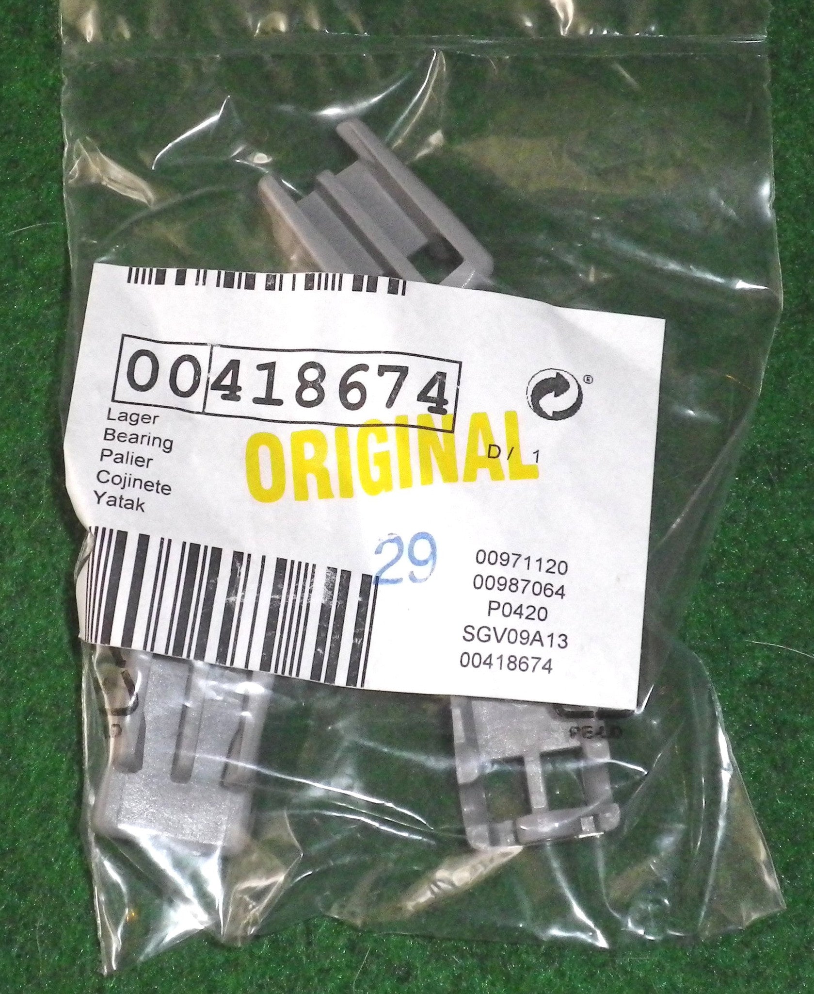 Bosch SGS, SGU Series Upper Dishwasher Basket Rack Clips (Pack of 3) - Part # 418674