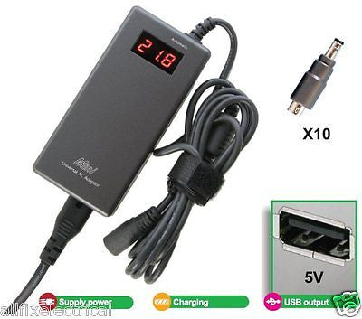 4Amp Universal 12 - 22Volt Switchmode AC Adaptor for Laptops - Part # LS - PAB70