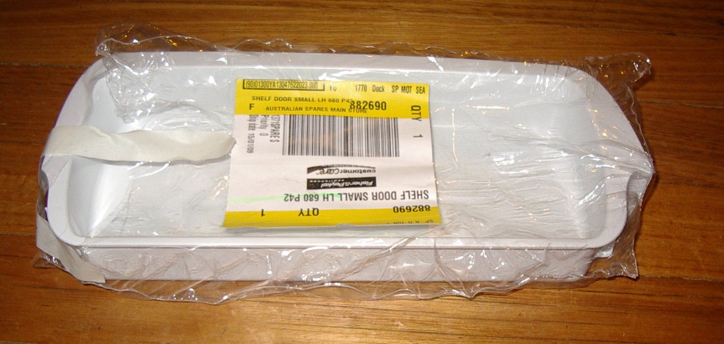Fisher & Paykel E440T Left - Handed Short Refrigerator Door Shelf Replacement Part # FP882690 for Select Models