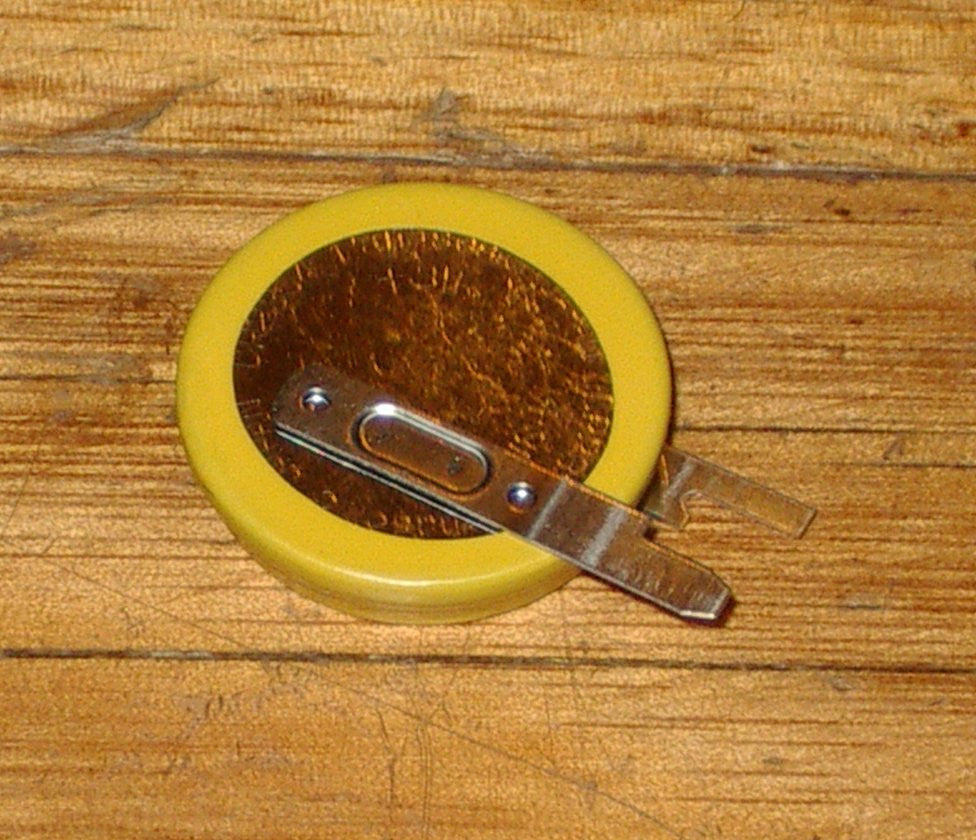 3V CR2354 Lithium Battery with Solder Tags for Vertical PCB Mounting