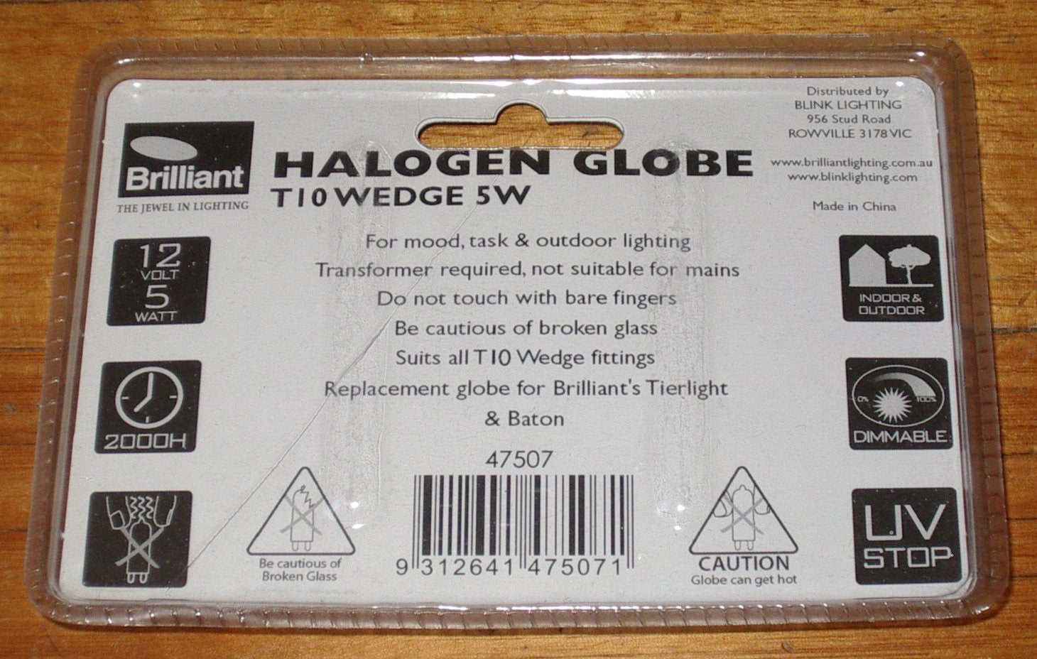 5-Watt 12-Volt Halogen Wedge Lighting Globe with T10 Base, Pack of 2 - Part Number 475071
