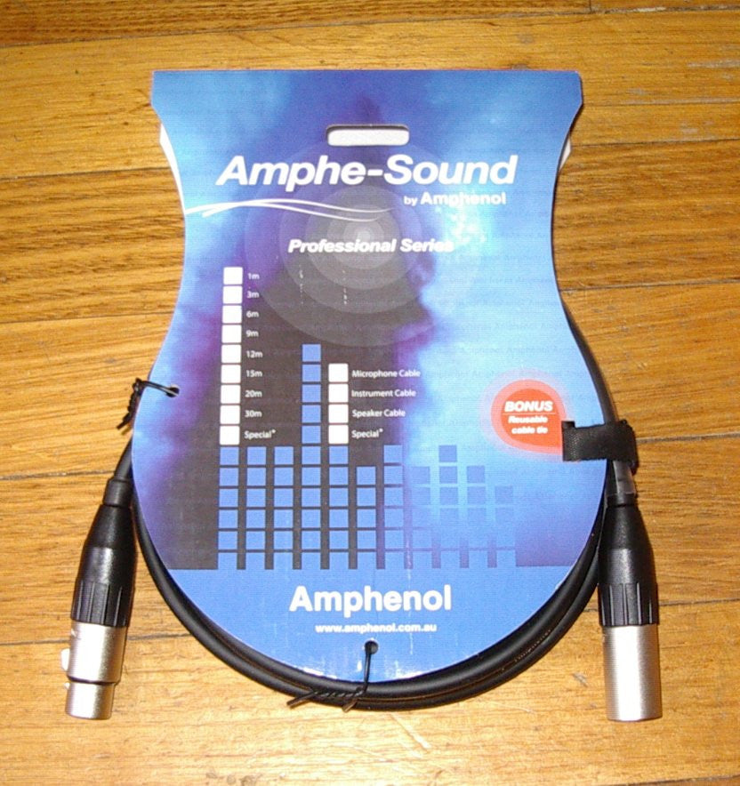 Amphenol 6-Meter Professional XLR Male to Female Microphone Cable - Part # LA7096