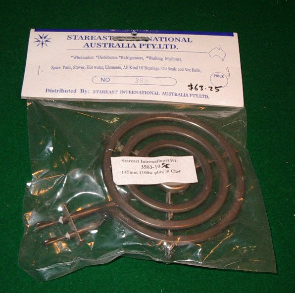 145mm 1100Watt Chef Plug-in Hotplate - Model 3503-10SE