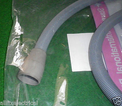 Universal 1.5 - metre Plastic Outlet Hose for Washing Machines with 22mm and 34mm Diameter Ends - Part # W078