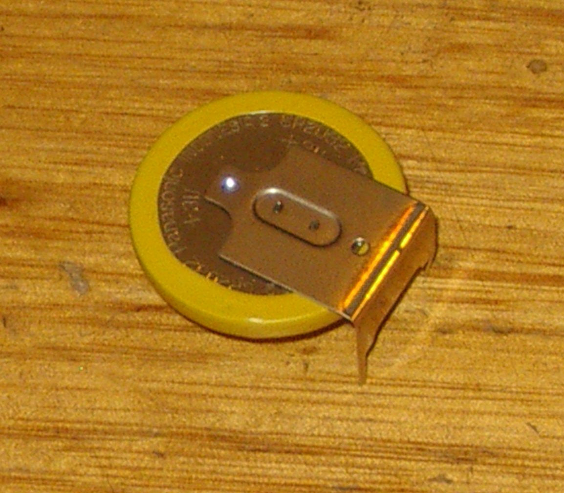 1GUF CR2032 3V Lithium Battery with Horizontal Solder Tags