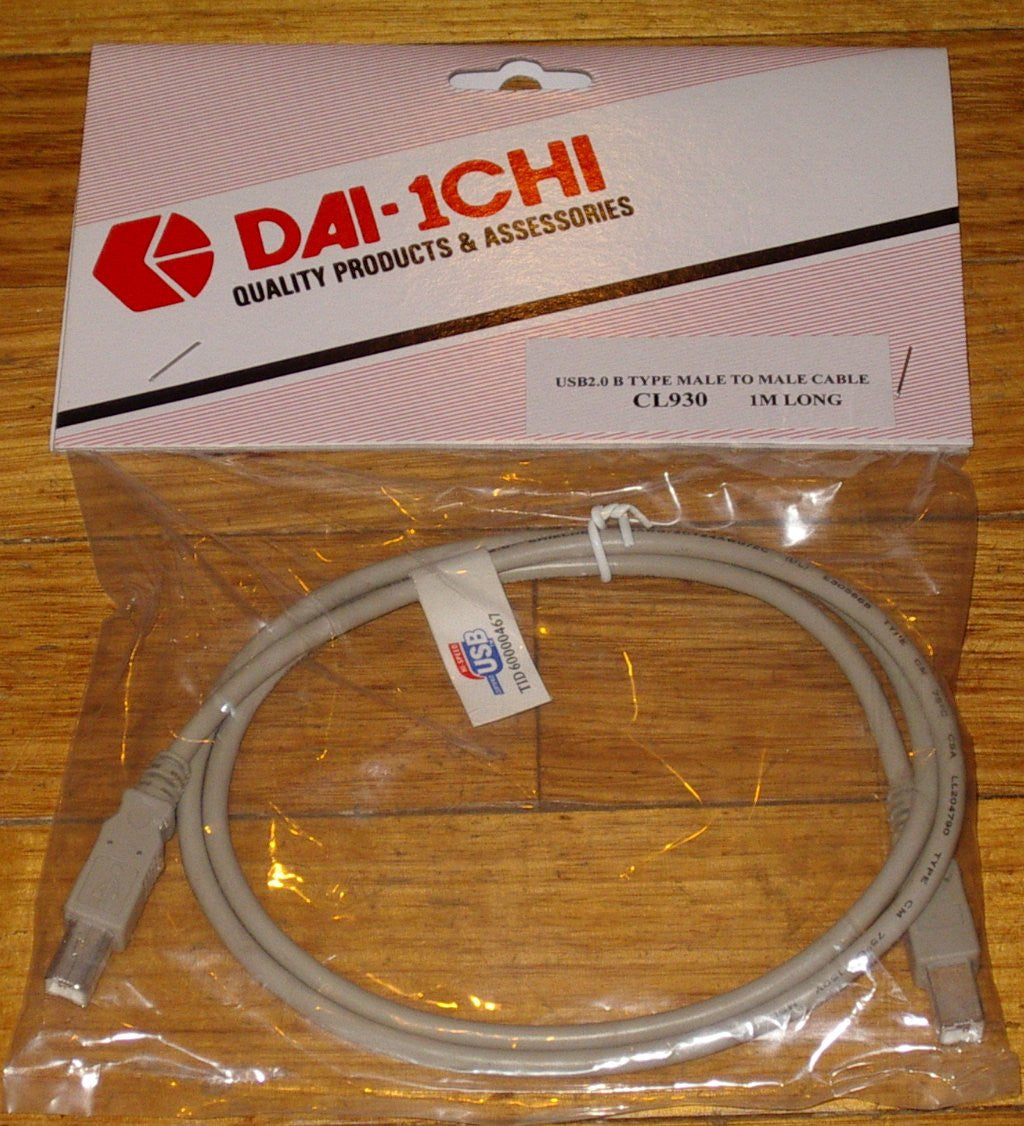 1m USB-B Male to USB-B Male Computer Cable - Part # CL930