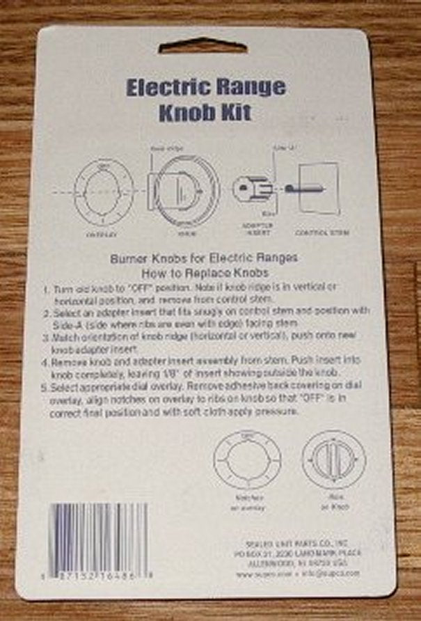 5-Piece Universal Electric Stove Control Knob Kit - Part SE162B