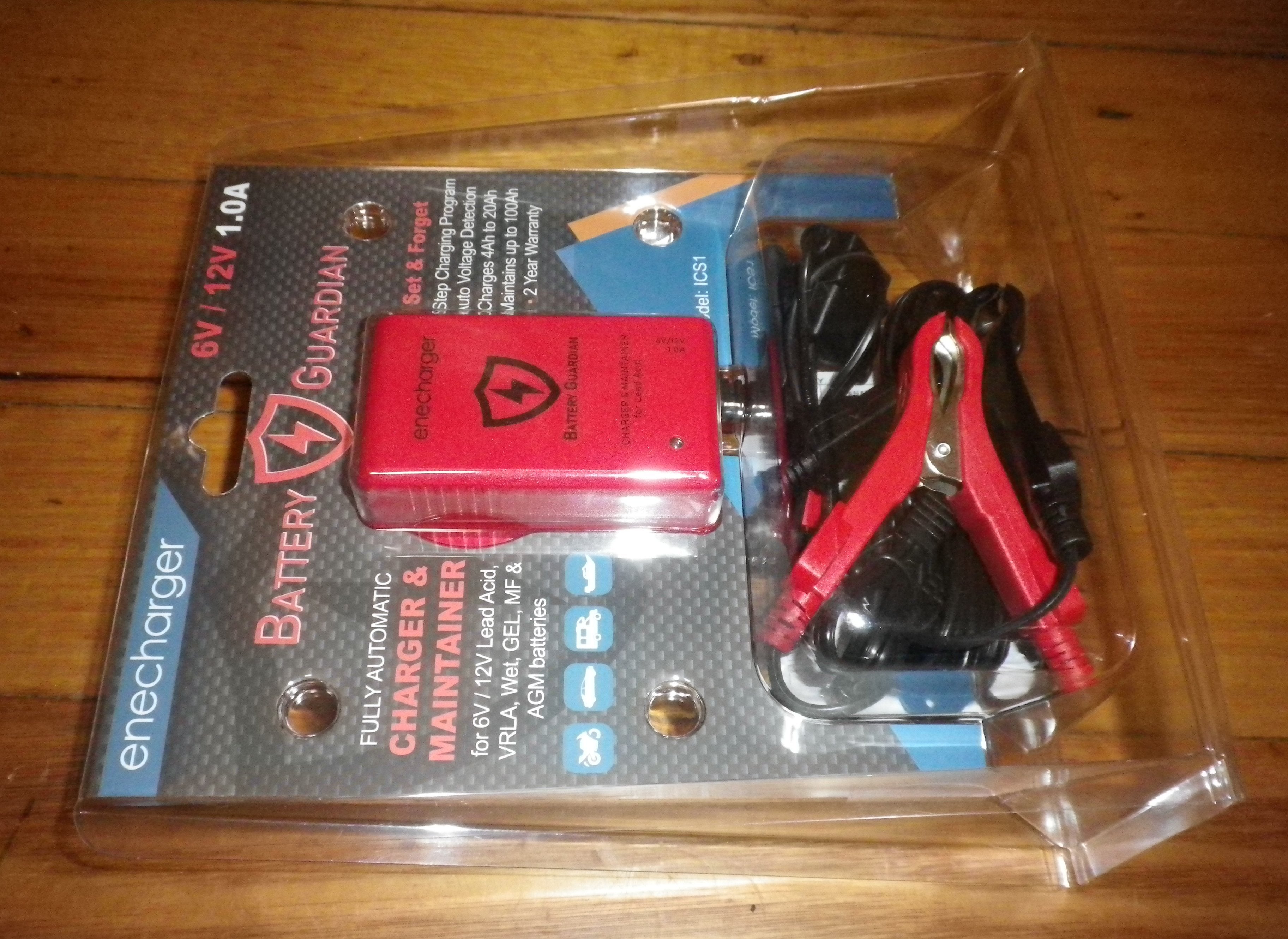Fast 6/12Volt DC 1Amp Automatic Battery Charger for SLA, GEL, VRLA - Part # ICS1