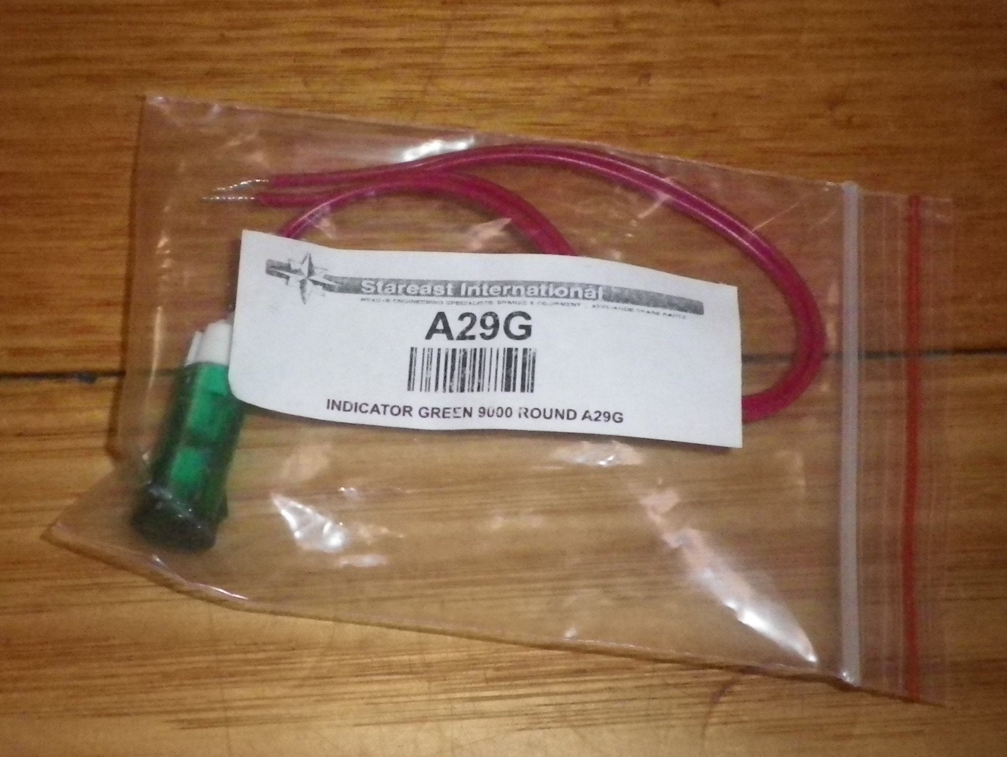 10mm Universal Round Green Neon Indicator Light with Wires - Model A29G