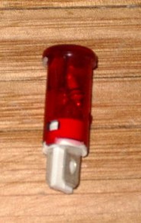 240VAC Universal Round Red Neon Indicator Light - Part # A29