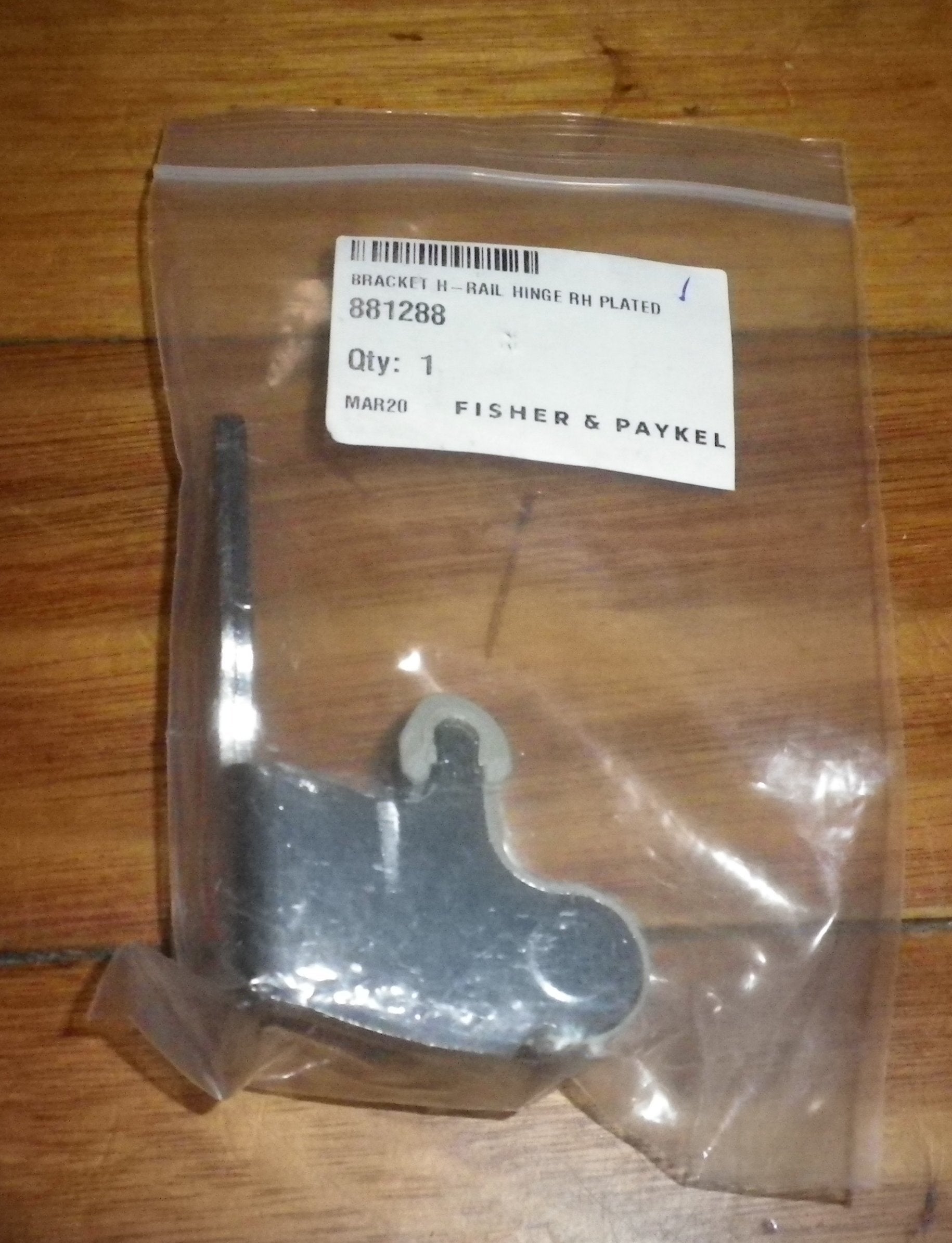 Fisher & Paykel Refrigerator Grey Right-Hand Door Hinge and Closing Cap - Replacement Part # FP881288
