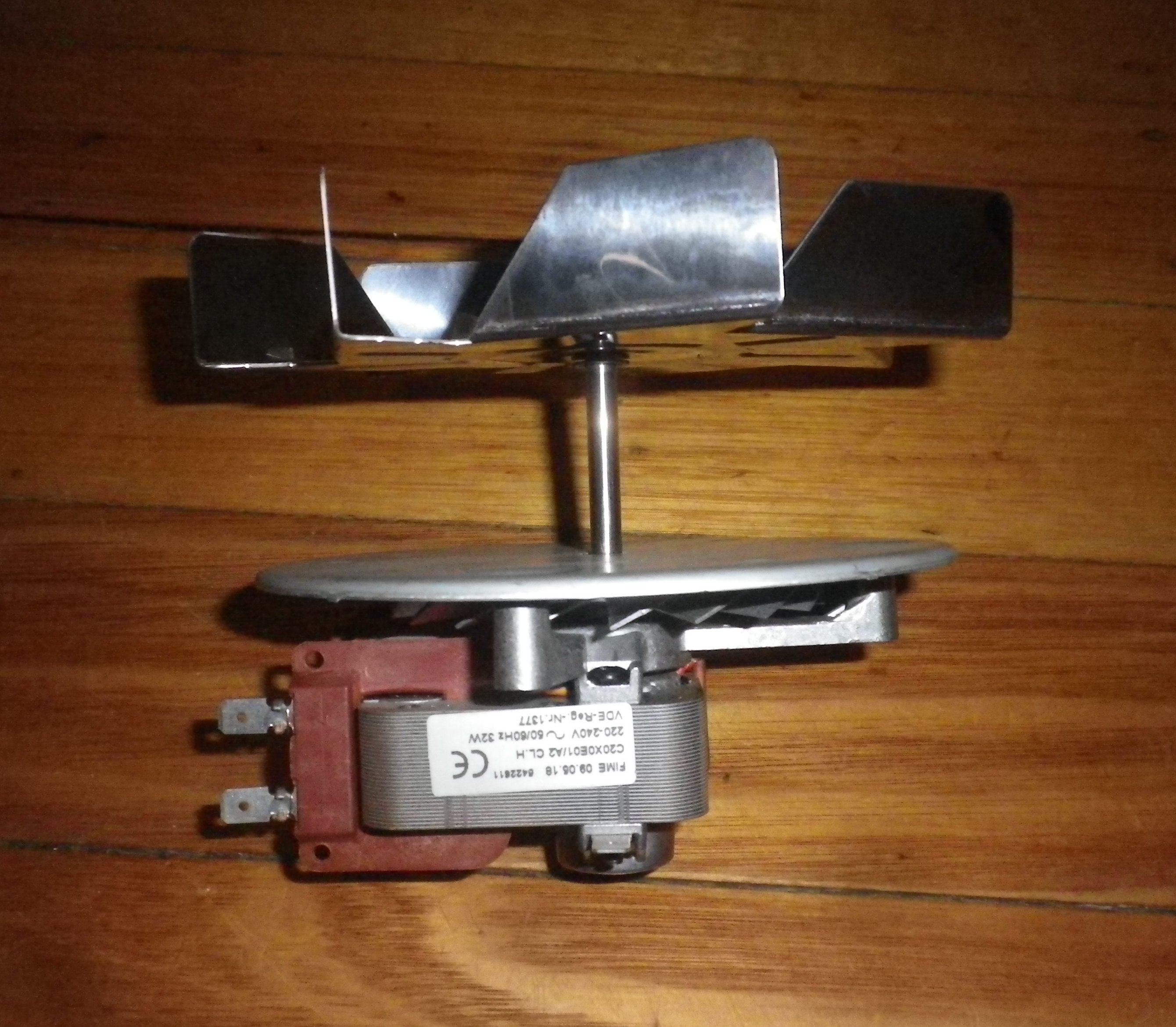 Universal Fan-Forced Oven Fan Motor with Blade & Extended Shaft - Part # OVK103