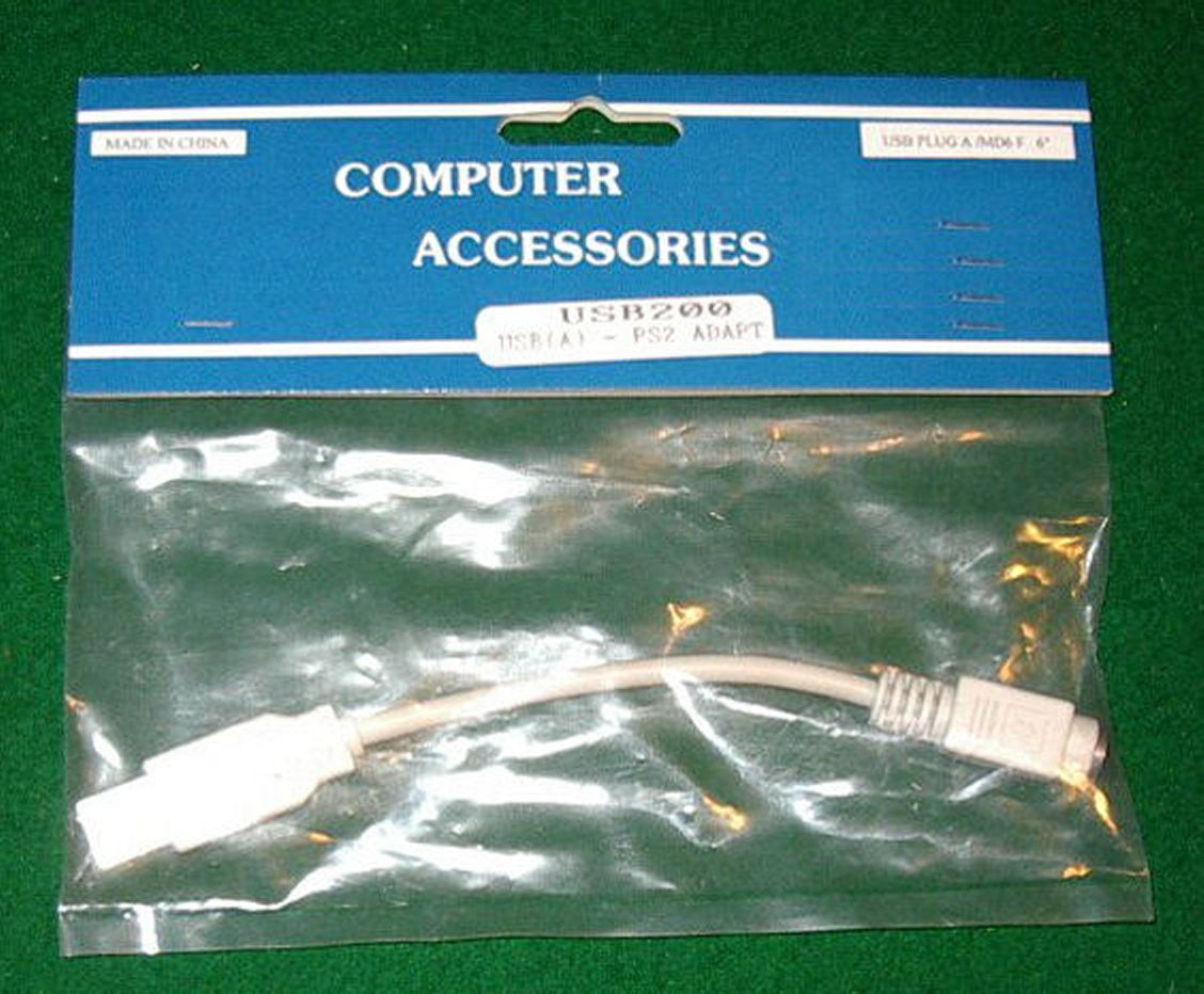 10cm Long USB-A to 6pin MiniDIN Computer Adaptor - Part # USB200