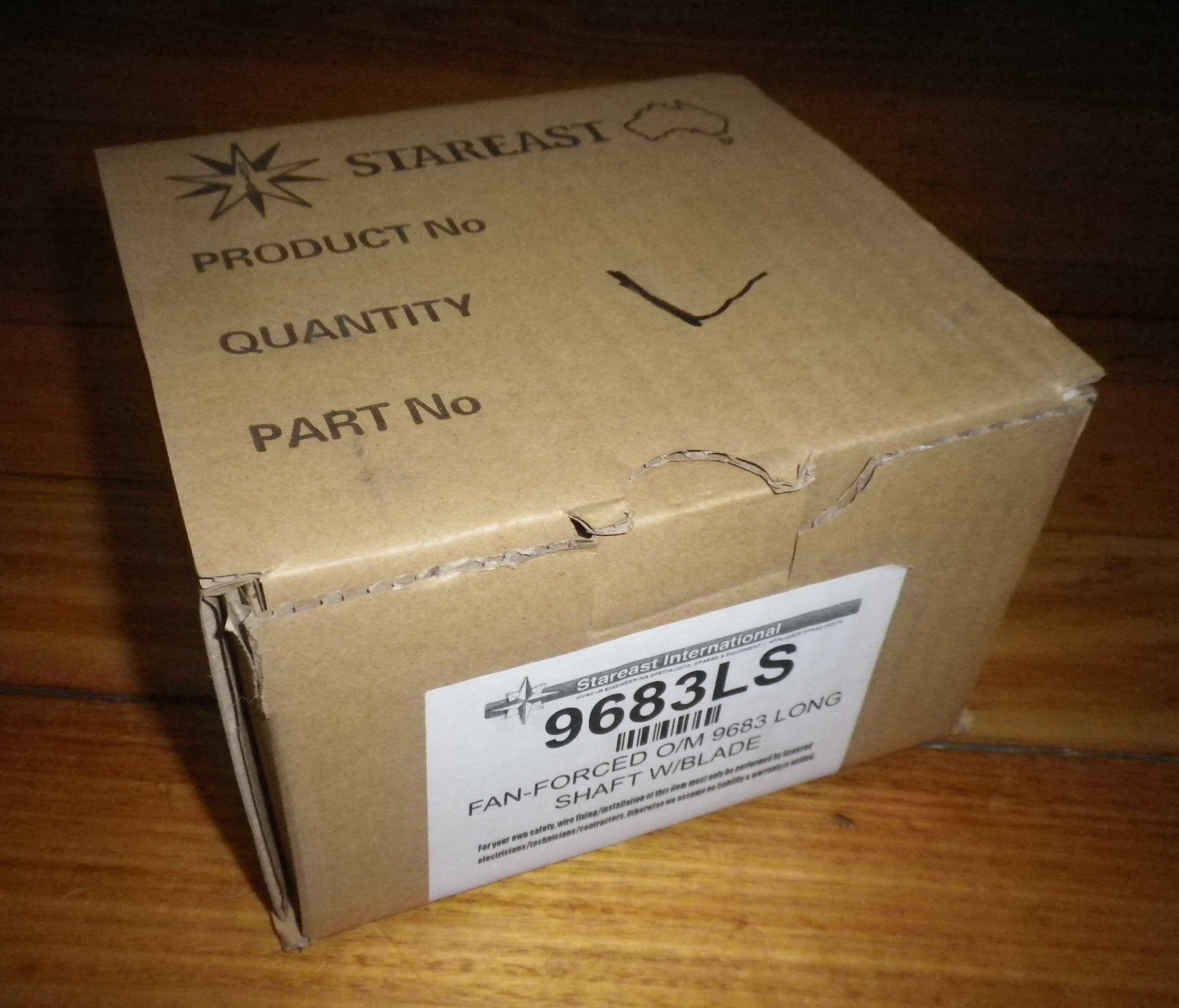 Universal Fan-Forced Oven Replacement Fan Motor with Blade and Extended Shaft - Part Number 9683LS