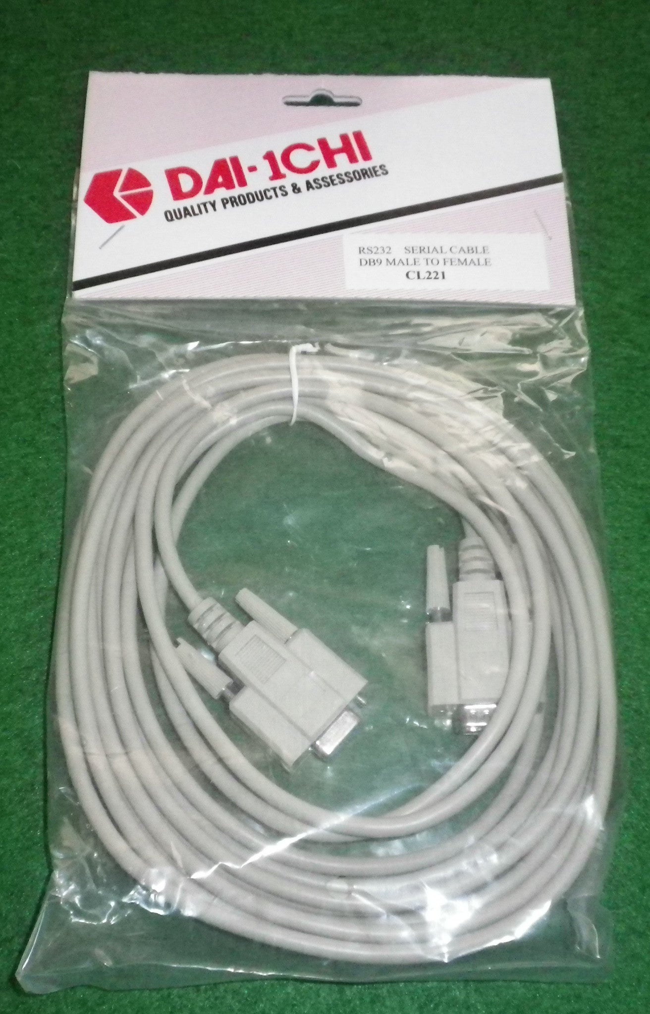 5.0 - Meter Computer Extension Cable: DB9 Male to DB9 Female Connector, Part # CL221