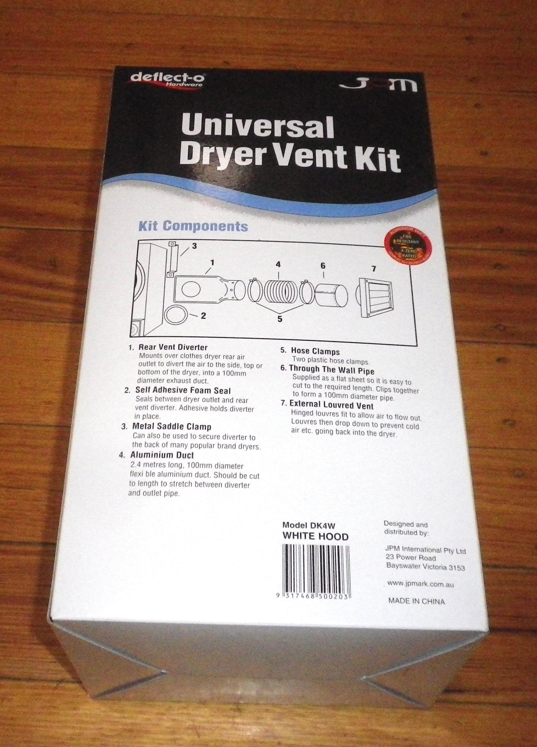 Deflecto All - Purpose Clothes Dryer Ventilation Kit with Hose, Compatible with Simpson, Electrolux, Fisher & Paykel - Part # DK4W