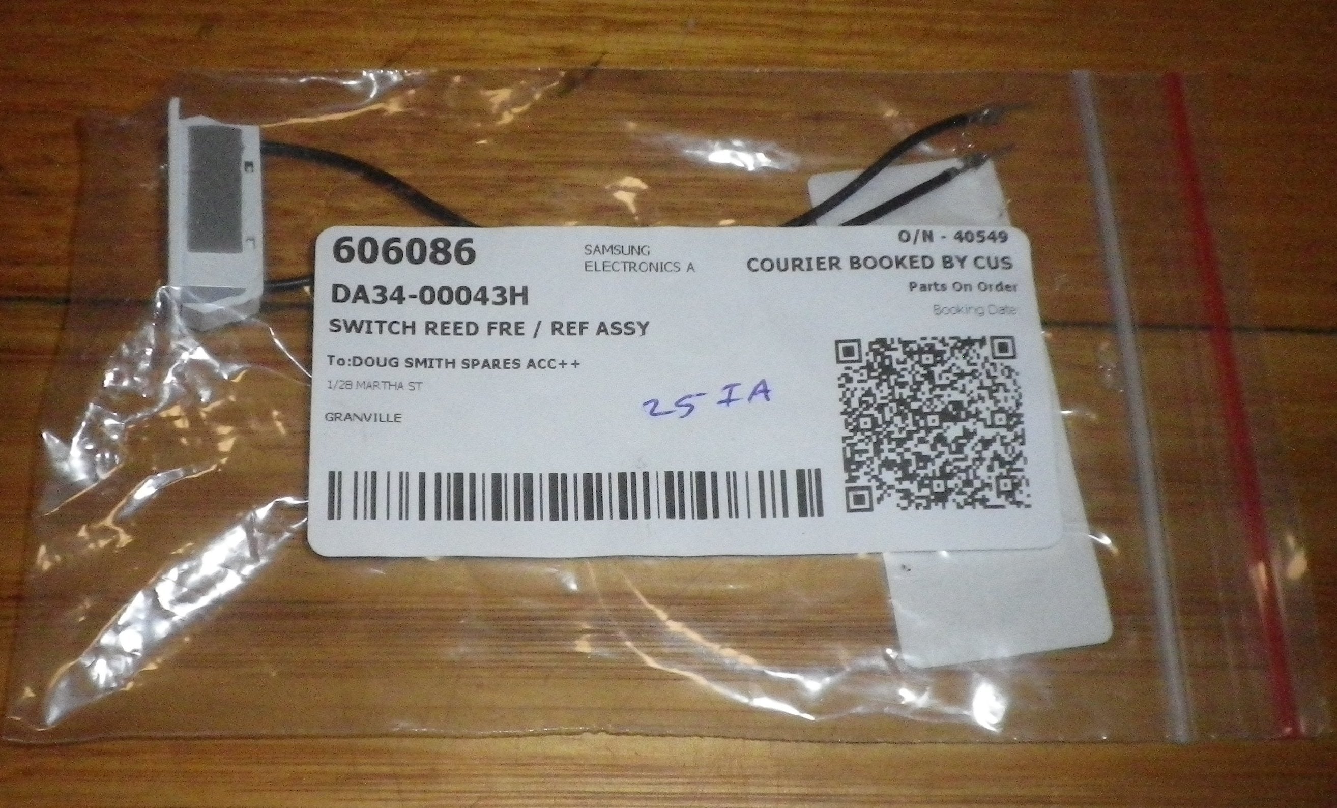 Samsung Fridge Light/Fan Reed Door Switch - DA34-00043H Replacement Part