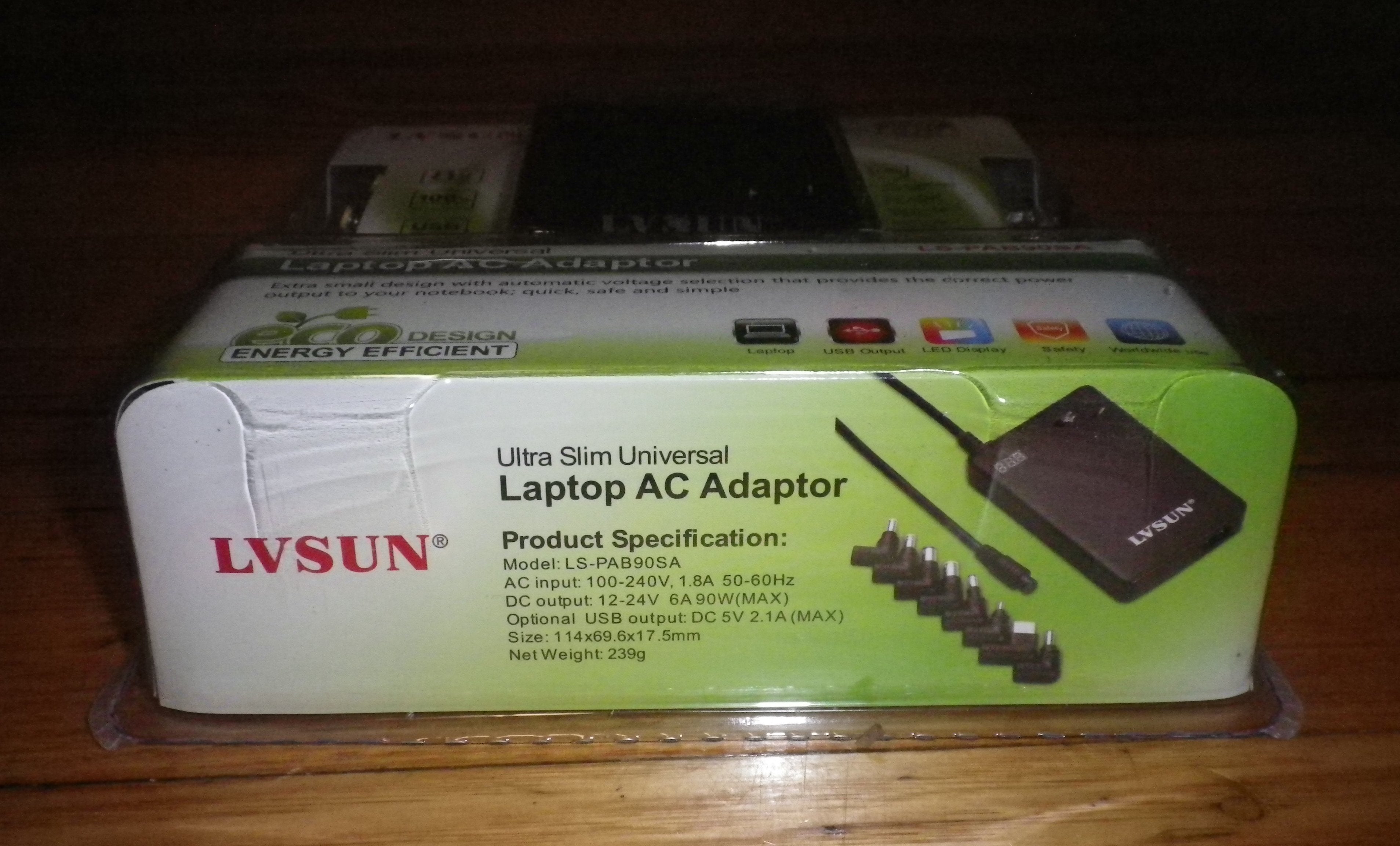Universal 12 - 24V 90W Switch - mode Laptop AC Adapter (Part # LS - PAB90SA)