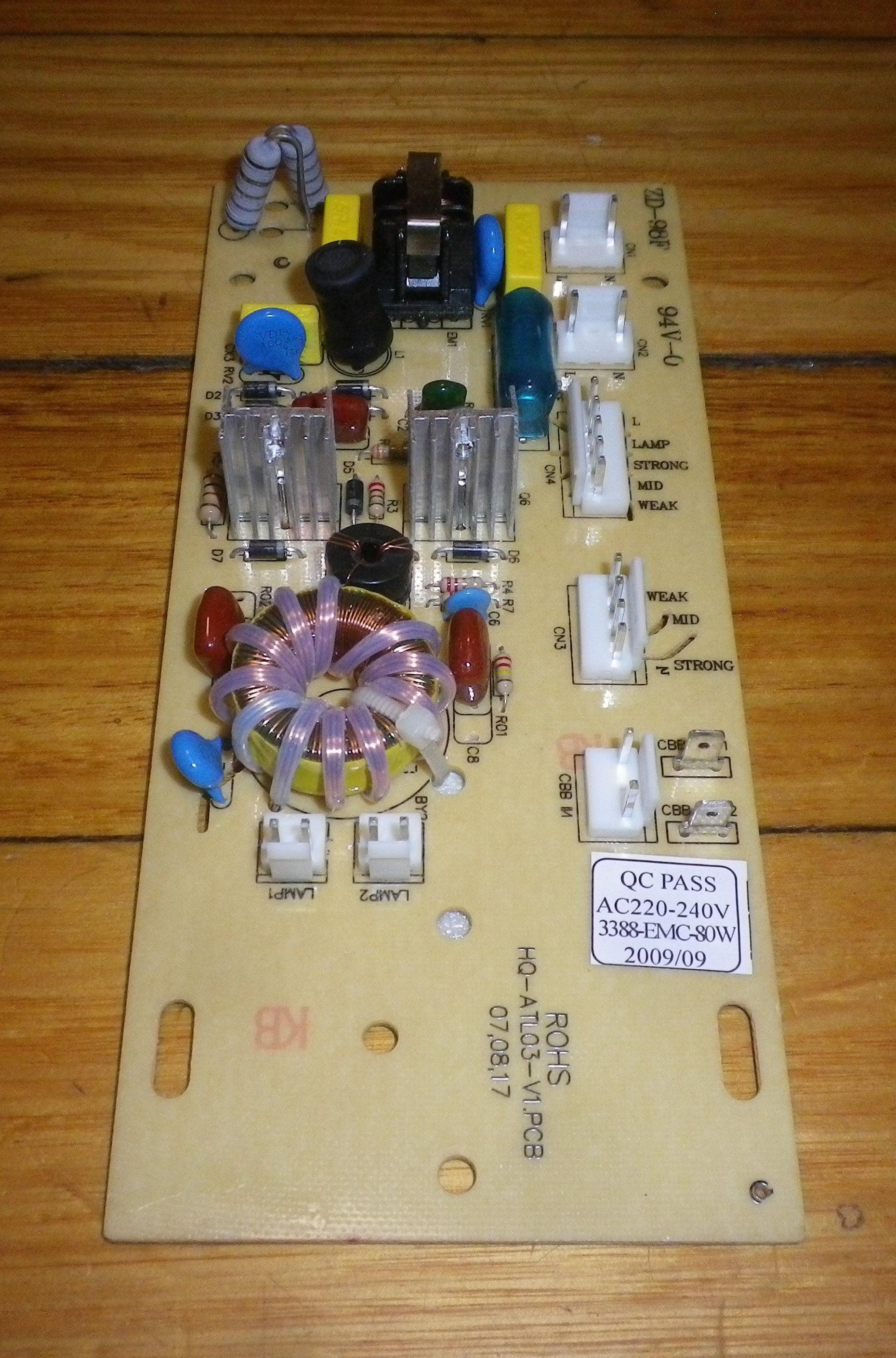Robinhood RWC3CH9SS High - Quality Rangehood Control Printed Circuit Board #115206