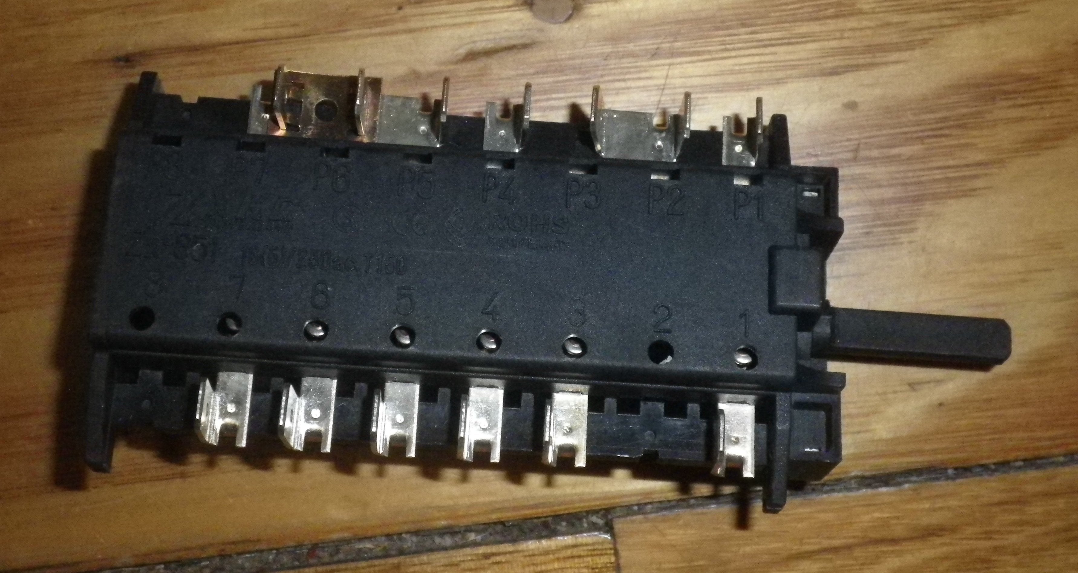 Technika Six - Position Oven Function Selector Switch Appliance Part # 33301004