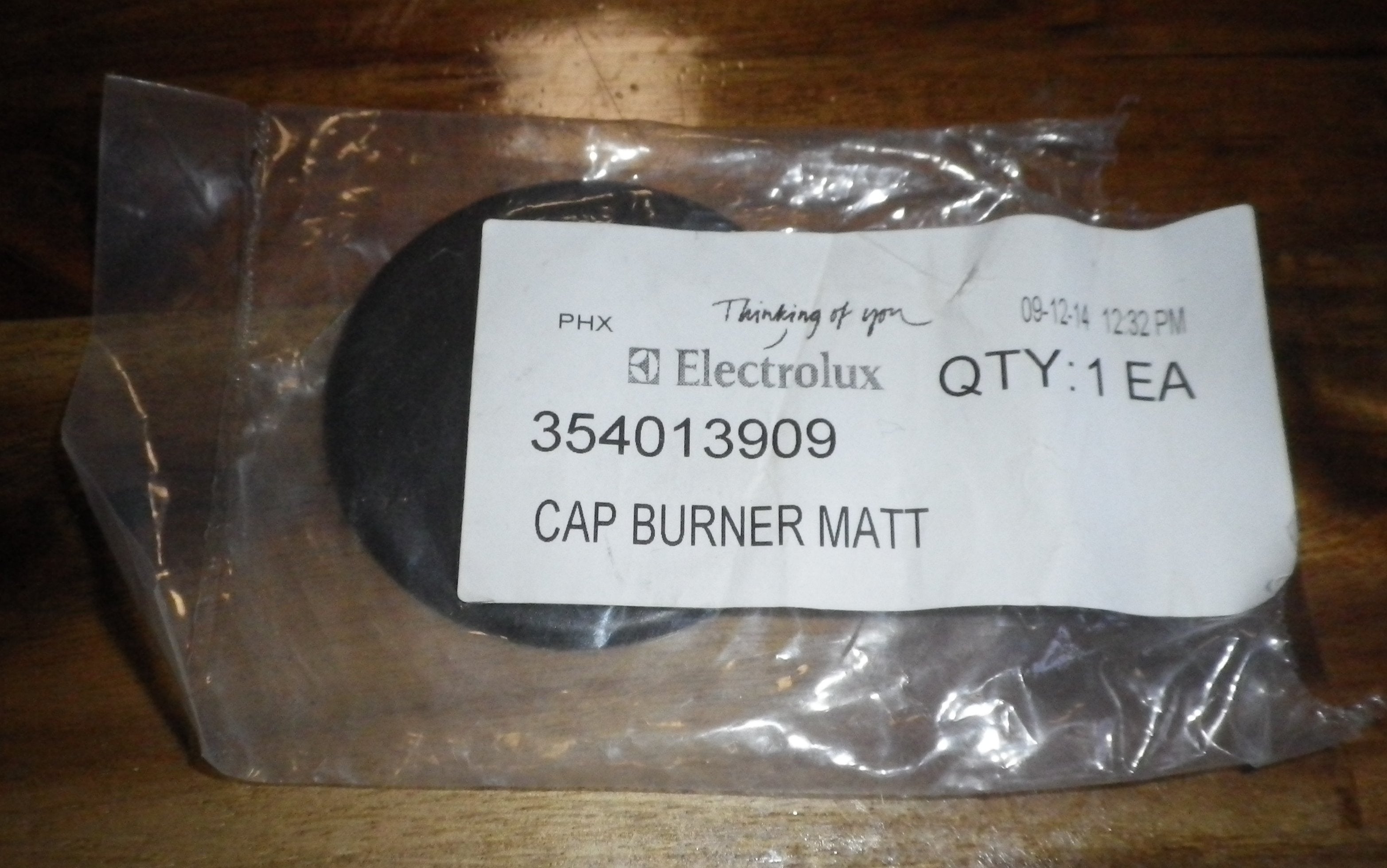 Westinghouse and Chef Small Matt Black Burner Cap for Gas Stove with 55mm Diameter - Replacement Part # 4055564209