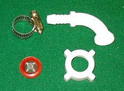 10mm Right - angled Plastic Nut & Tail Kit with Filter Washer and Clamp (HC034K)