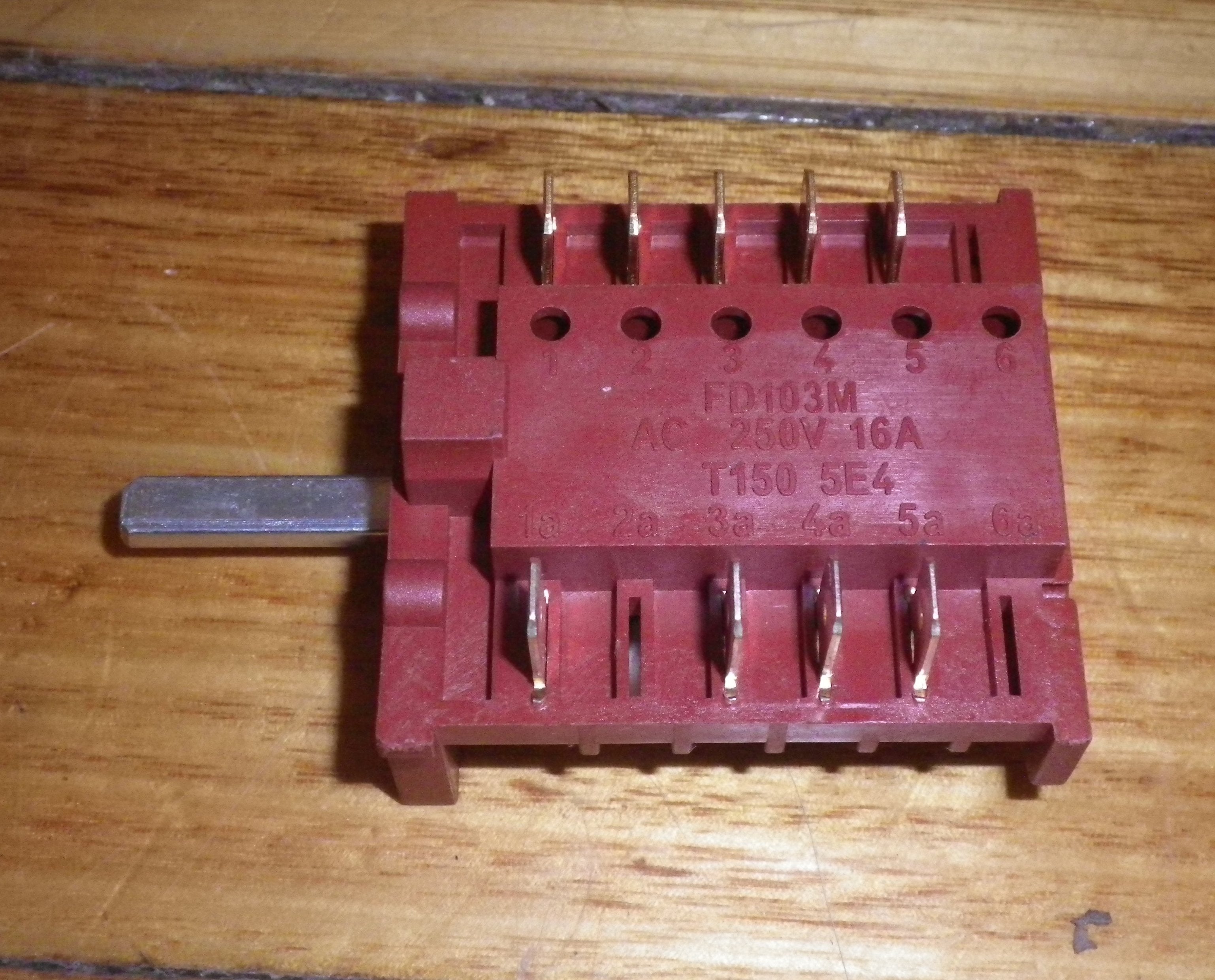 Damani, Elfa, Euro 6-Position Oven Function Selector Switch - Part #33301001
