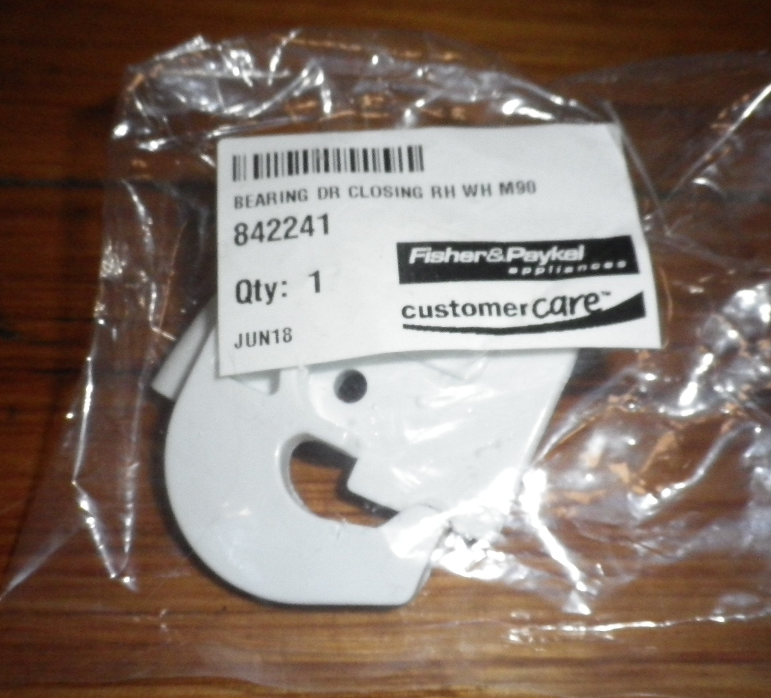 Fisher & Paykel Refrigerator Early White Right-Hand Door Closing Hook Stop Component - Part Number FP842241