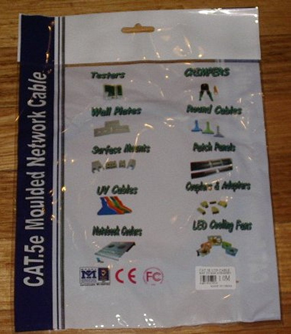 Blue 1-Meter CAT5E RJ45 to RJ45 Network Computer Cable - Part # CL117
