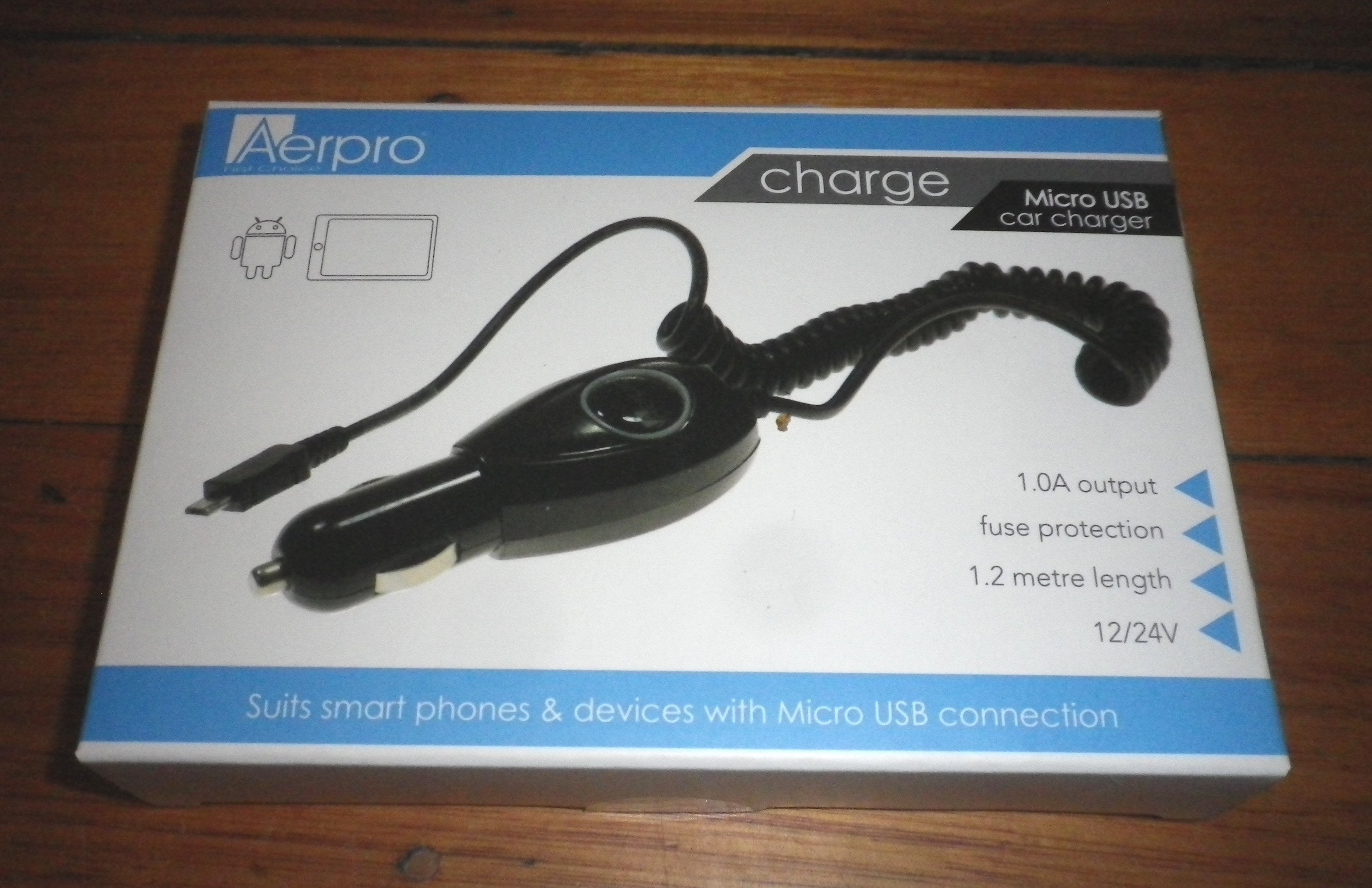 AerPro Automobile Charger Adapter for Smartphones Equipped with Micro USB Plug - Model APL81