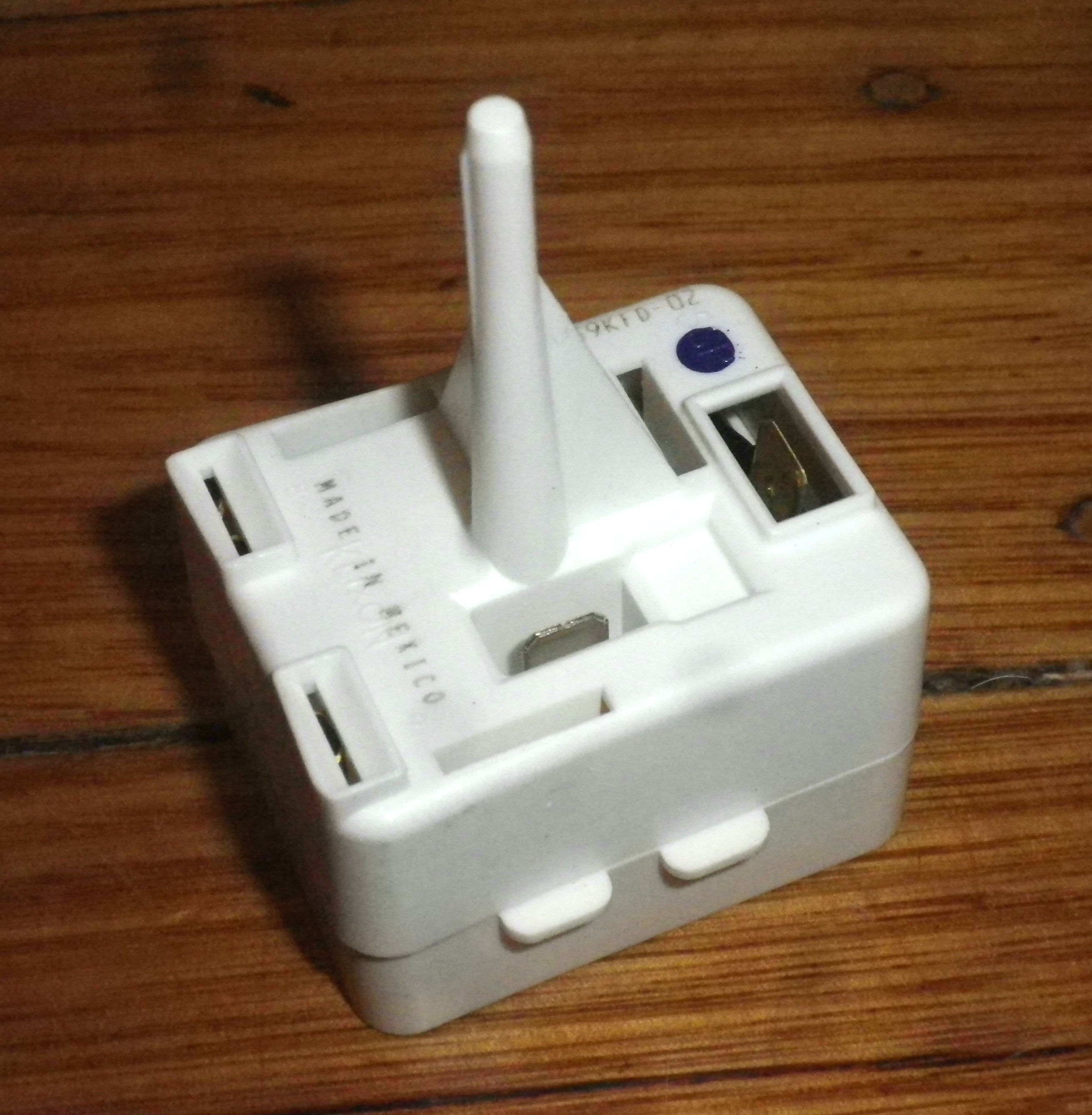 Whirlpool Refrigerator Embraco Compressor PTC Starting Relay and Overload Protection Device - Part Number 2188835