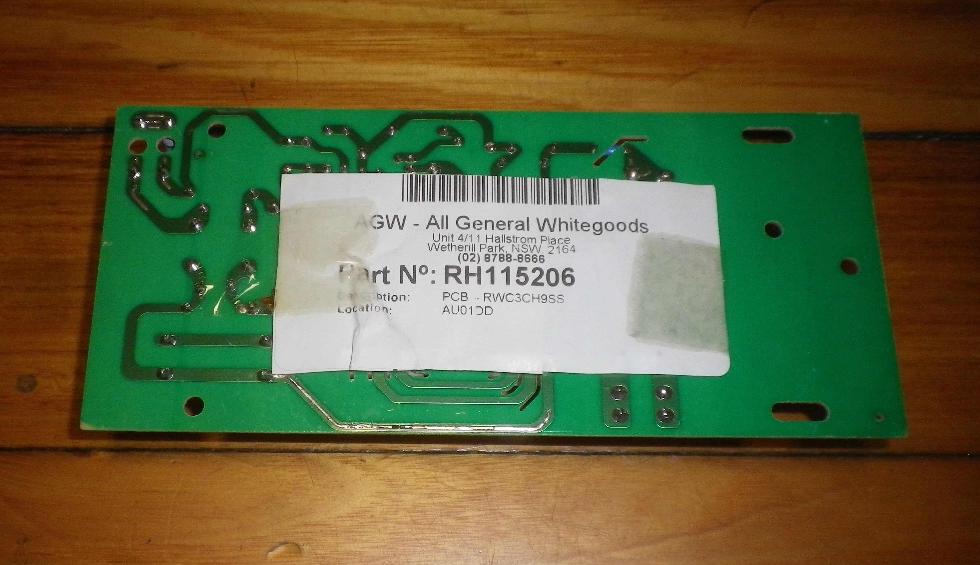Robinhood RWC3CH9SS High - Quality Rangehood Control Printed Circuit Board #115206