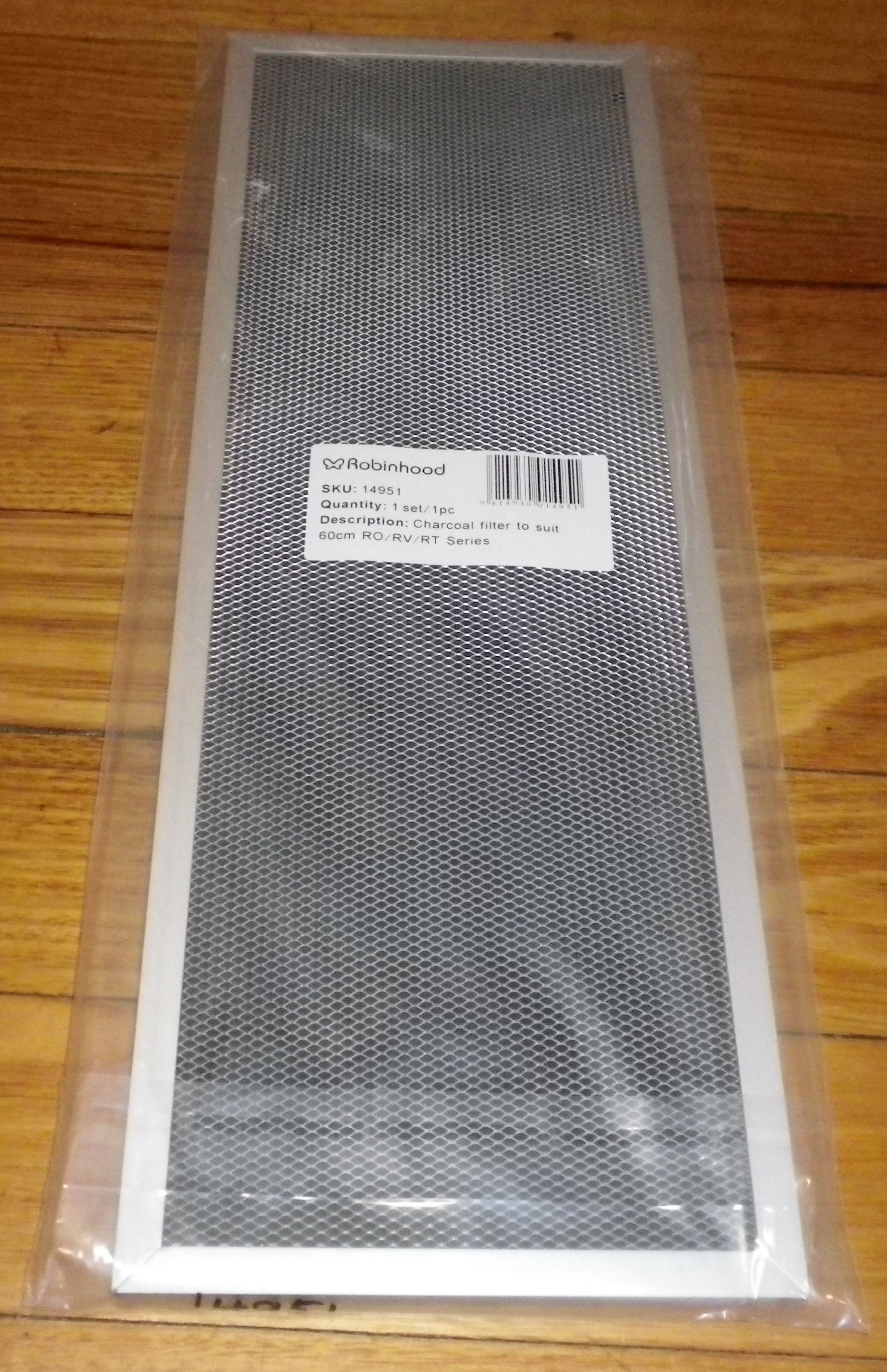 High - Quality Robinhood Vento RO6/RV6/RT6 Rangehood Replacement Carbon Filter Measuring 508mm X 172mm, Part # 14951