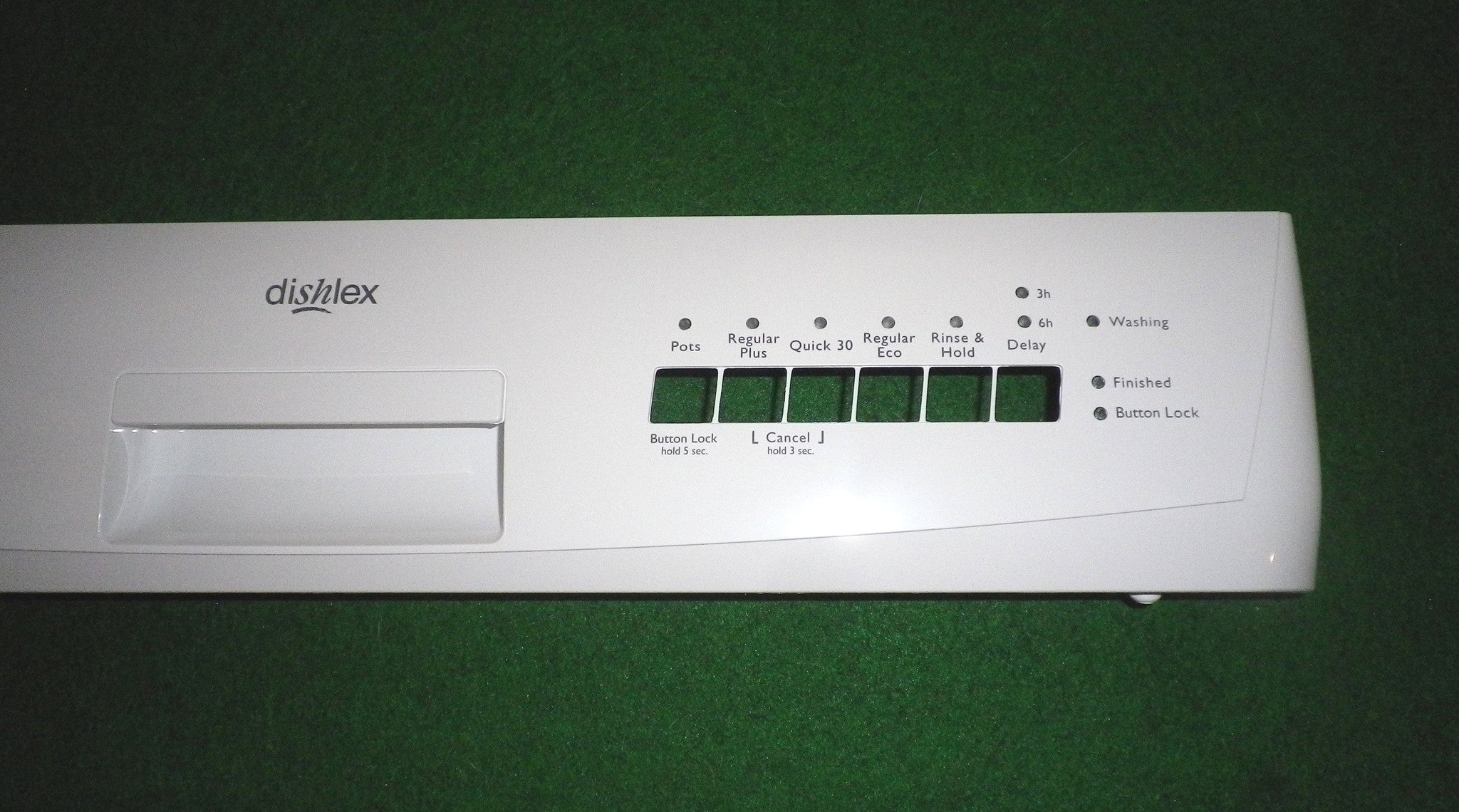 White Control Panel - Part # 1560723015 for Dishlex DX203WK