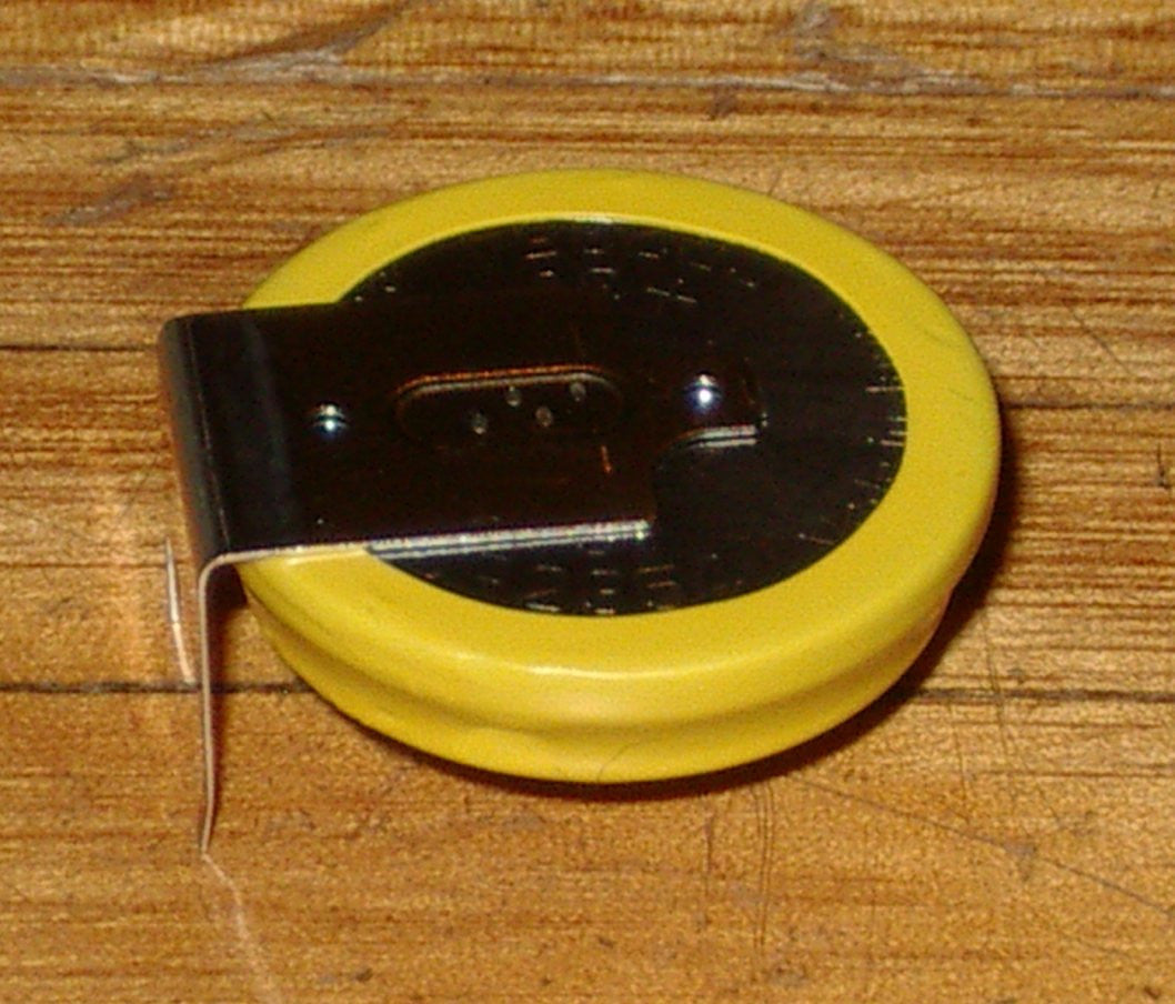 3V Lithium CR2354-1GUF Battery with Solder Tags for Horizontal PCB Mount