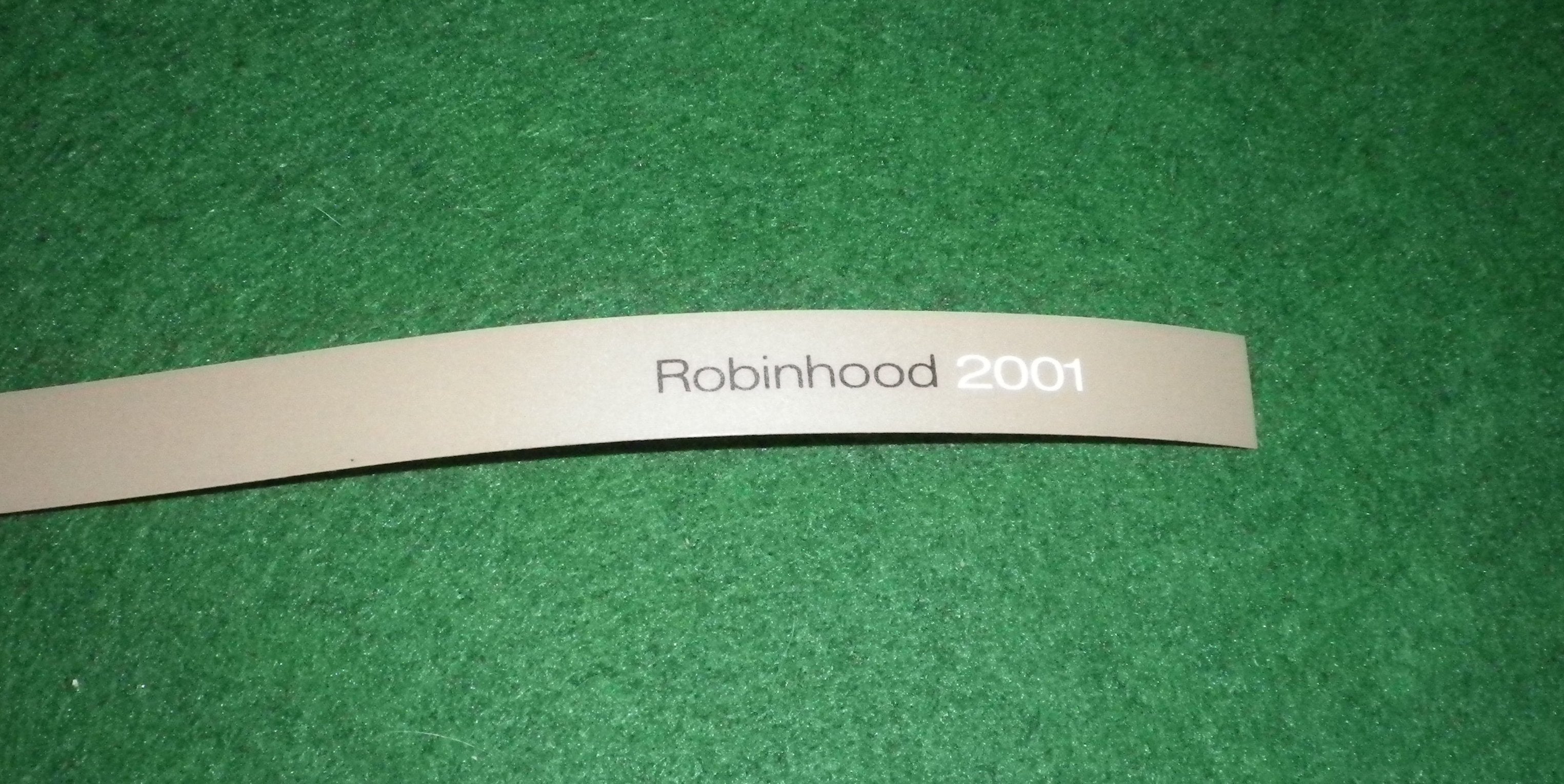 Robinhood 2001 900mm 6-Button Rangehood Almond Front Panel Decal - Part 6286