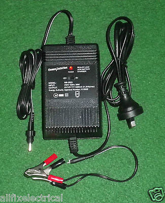 Fast 1.8Amp Auto Charger for 6/12Volt DC Sealed Lead Acid Batteries - Part # MB3523