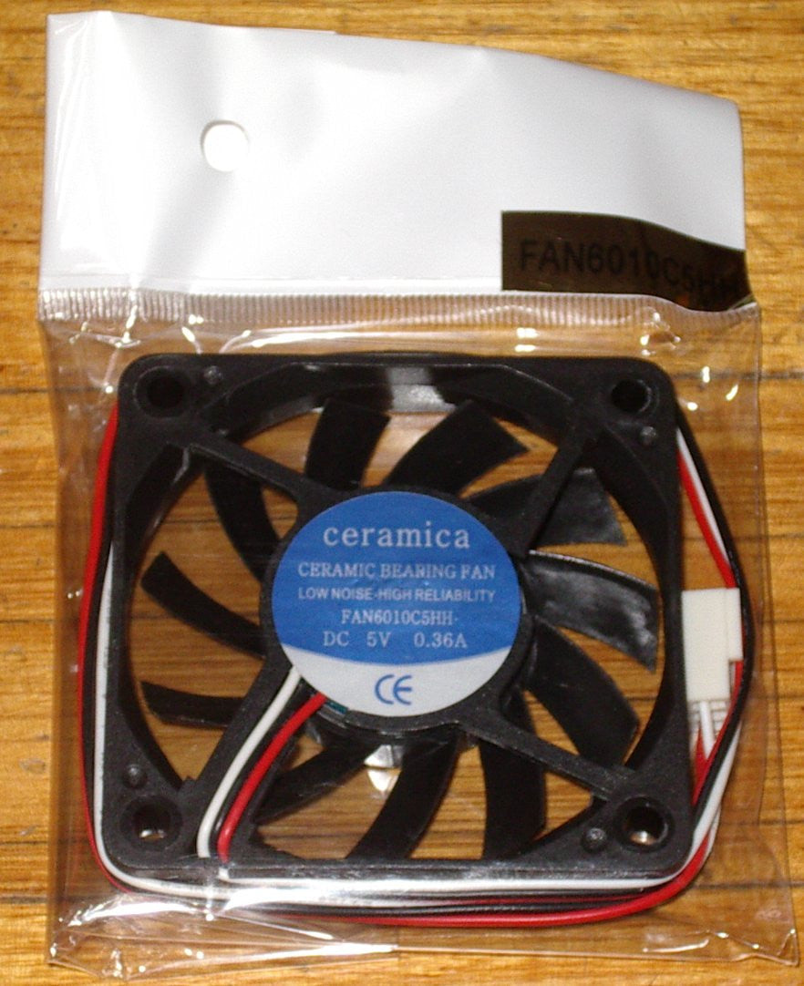 5-Volt 60mm x 10mm Computer Case and Power Supply Cooling Fan - Model FAN6010C5HH
