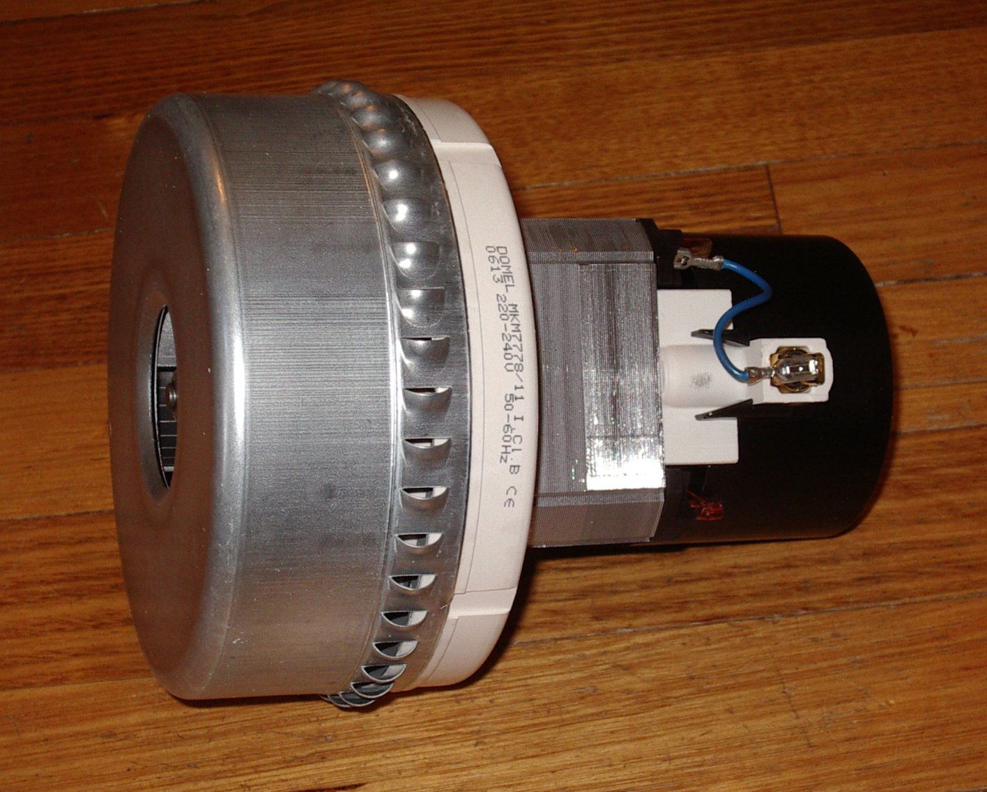 Domel 1200-Watt Two-Stage Bypass Type Vacuum Cleaner Fan Motor - Part Number MKM7778-11